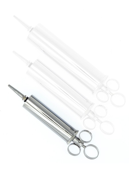 Edelstahl-Spritze 50ml, silber