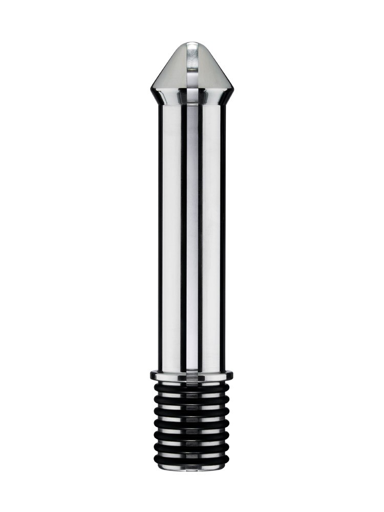 ElectraStim Rocket: Elektro-Dildo, silber/schwarz