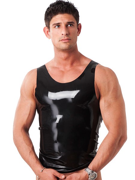 Latex-Tanktop, schwarz (L)