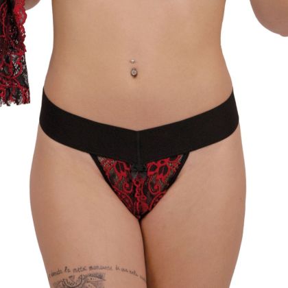 Eros Veneziani Natale: Ouvertstring, rot/schwarz (S/M) Eros Veneziani Natale: Ouvertstring, rot/schwarz (S/M)