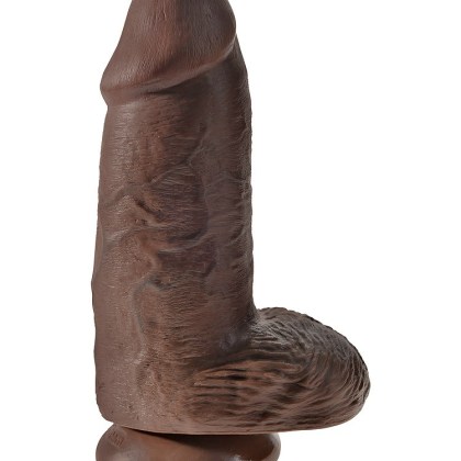 King Cock Chubby: Dildo mit Hoden, braun King Cock Chubby: Dildo mit Hoden, braun