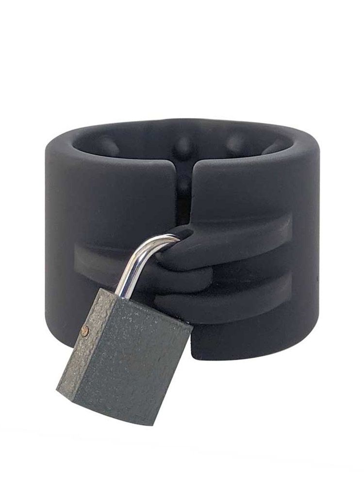 BRUTUS Cruncher: Silikon-Hodenstretcher, schwarz