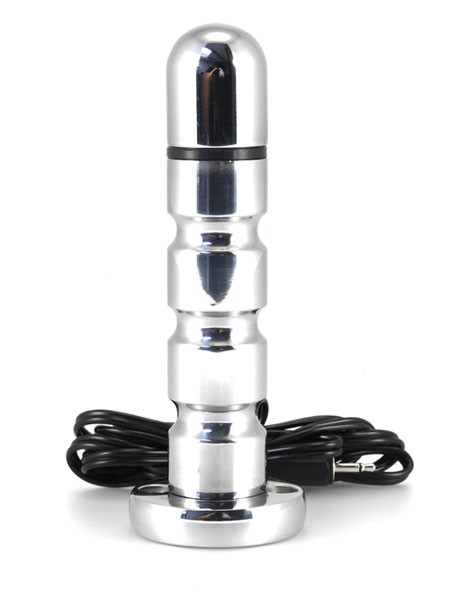 Elektro-Sex: Analdildo mit Rillen, bipolar