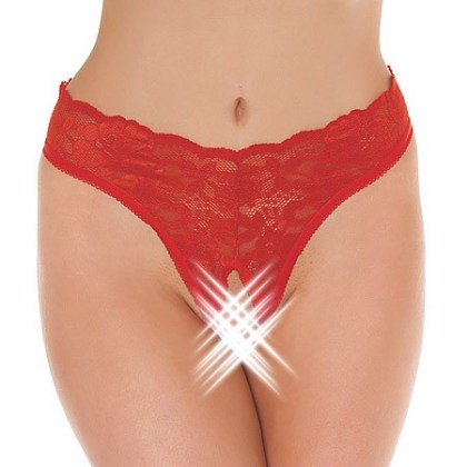 Ouvert-Spitzenstring, rot (One Size) Ouvert-Spitzenstring, rot (One Size)