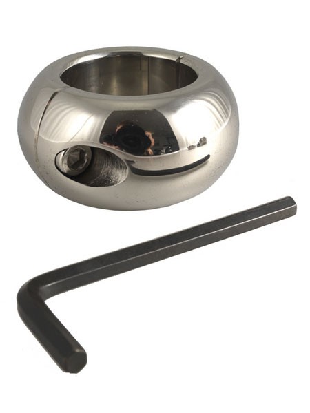 Edelstahl-Hodenstretcher: Donut, 30mm breit (330g)