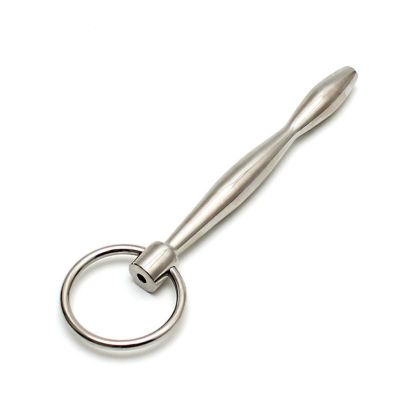 Urethral Plug Hollow with Ring: Edelstahl-Dilator (hohl), silber Urethral Plug Hollow with Ring: Edelstahl-Dilator (hohl), silber