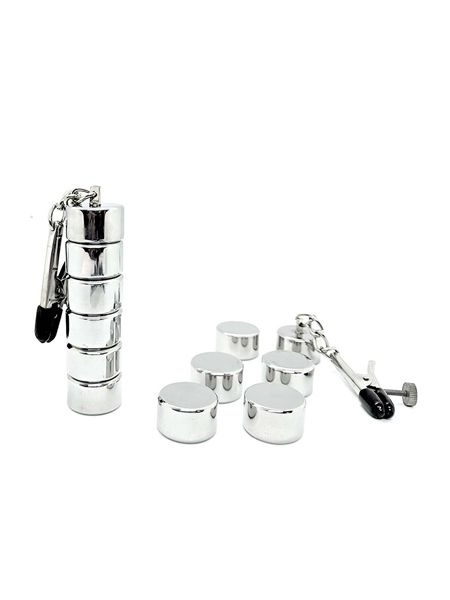 Black Label Nipple Clamps with Magnetic Weights: Edelstahl-Nippelklemmen mit ...