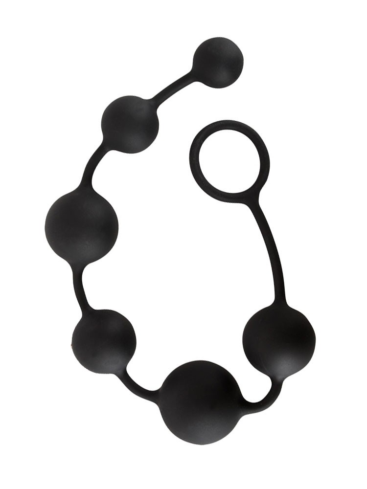 Black Velvets: Analkugelkette, schwarz