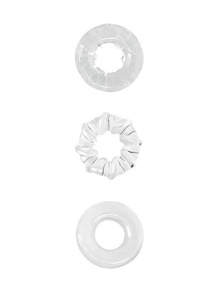 Renegade Dyno Rings: Penisring 3er Set, transparent