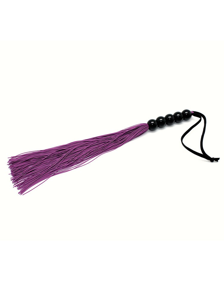 Silikon-Peitsche (38 cm), lila/schwarz
