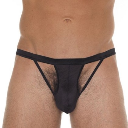 Caleb: String mit Riemchen, schwarz (One Size) Caleb: String mit Riemchen, schwarz (One Size)