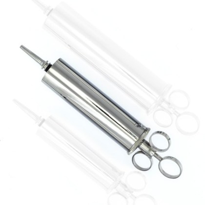 Edelstahl-Spritze 100ml, silber Edelstahl-Spritze 100ml, silber