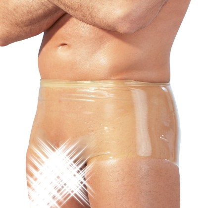 Latexpant mit Penishülle, transparent (S/M) Latexpant mit Penishülle, transparent (S/M)