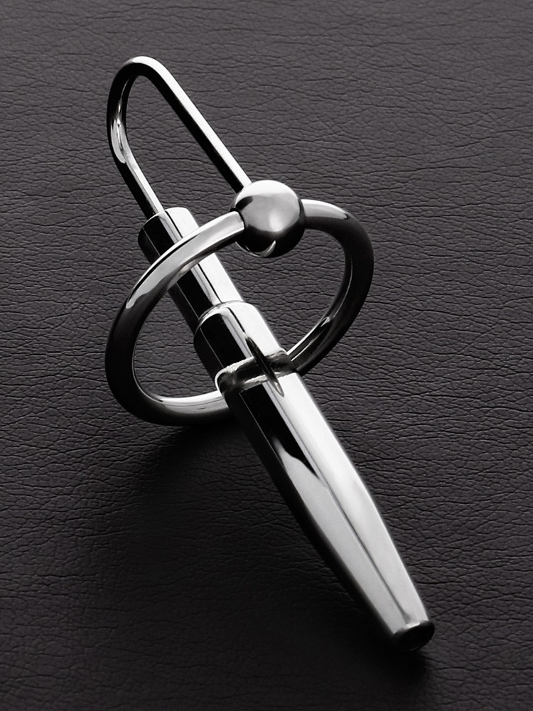 Triune Wedge Plug Ring Hollow: Edelstahl-Eichelring mit Penisplug (28mm)
