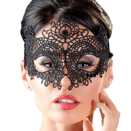 Augenmaske mit Stickerei, schwarz Augenmaske mit Stickerei, schwarz