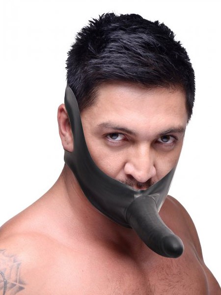 Master Series Face Fuk On Mouth Gag: Strap On, schwarz