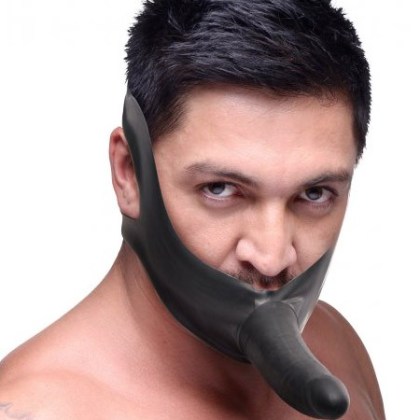 Master Series Face Fuk On Mouth Gag: Strap On, schwarz Master Series Face Fuk On Mouth Gag: Strap On, schwarz