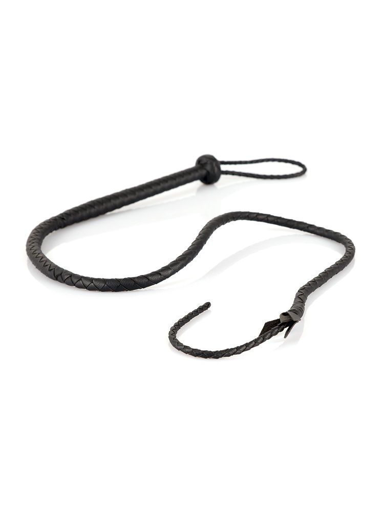 Wild Thing: Leder-Peitsche, schwarz