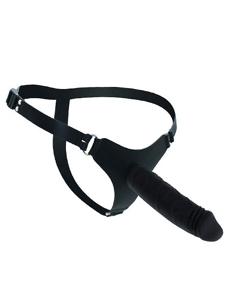 Silikon-Strap-On mit Dildo (17cm), schwarz