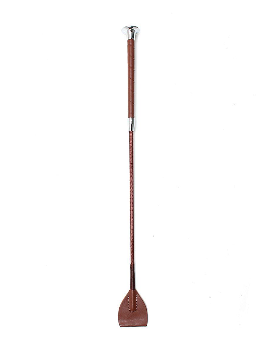 Leder-Gerte, braun/silber