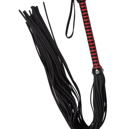 Lederpeitsche, schwarz/rot Lederpeitsche, schwarz/rot