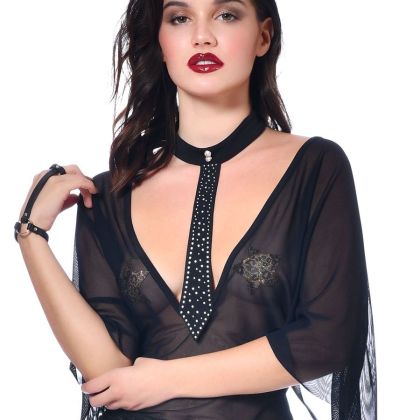 Patrice Catanzaro Topaz: Netz-Top, schwarz (XL) Patrice Catanzaro Topaz: Netz-Top, schwarz (XL)