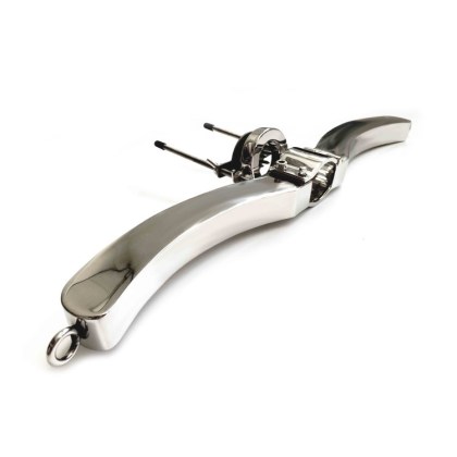 Black Label Stainless Steel The Humbler: Edelstahl-Hodenpranger-/stretcher Black Label Stainless Steel The Humbler: Edelstahl-Hodenpranger-/stretcher