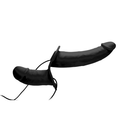 Strap U Power Peggar: Strap-On mit Doppelvibrator, schwarz Strap U Power Peggar: Strap-On mit Doppelvibrator, schwarz