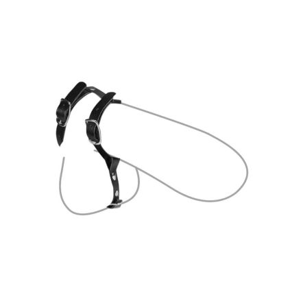 Leder-Penis-/Hodenriemen mit Hodenteiler, schwarz Leder-Penis-/Hodenriemen mit Hodenteiler, schwarz