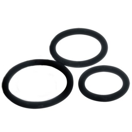 Sexy Circles: Penisringe-Set, schwarz Sexy Circles: Penisringe-Set, schwarz