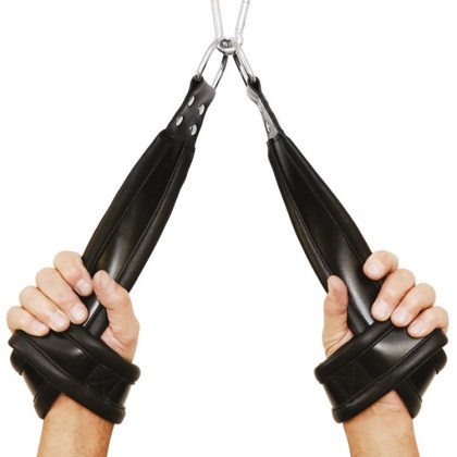 Xx-DreamsToys: Leder-Hängefesseln, schwarz Xx-DreamsToys: Leder-Hängefesseln, schwarz