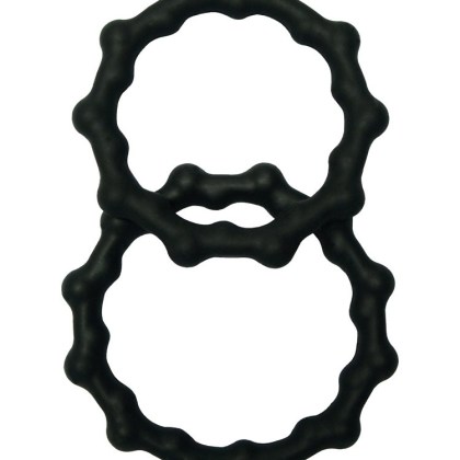 Malesation Bead Ring Set: Penisringe-Set, schwarz Malesation Bead Ring Set: Penisringe-Set, schwarz