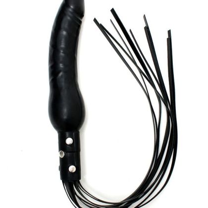 Peitsche mit Dildo, schwarz Peitsche mit Dildo, schwarz