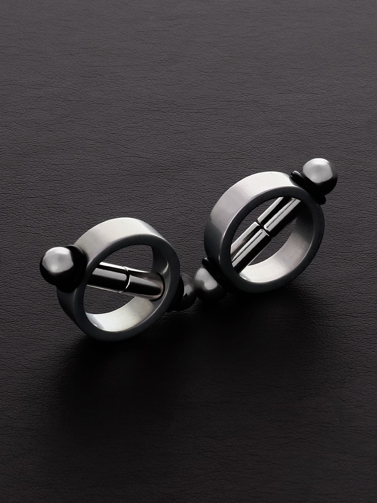 Triune Magnetic Nipple Pinchers: Edelstahl-Magnet-Nippelclips, schwarz