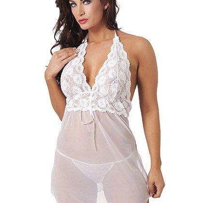 Minikleid: Malaga, weiß (One Size) Minikleid: Malaga, weiß (One Size)