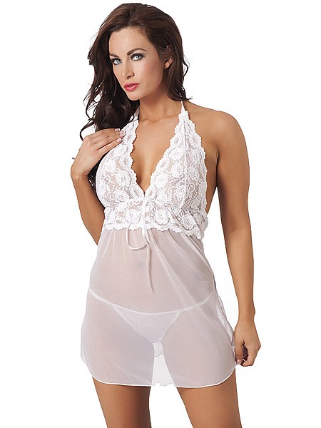 Minikleid: Malaga, weiß (One Size)