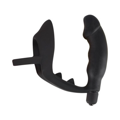 Black Velvets: Penisring mit Vibroplug, schwarz Black Velvets: Penisring mit Vibroplug, schwarz