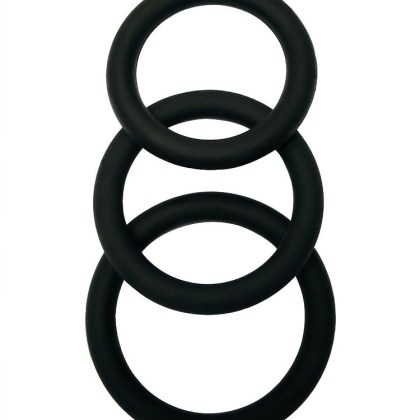 Malesation Cock Ring Set: Penisringe-Set, schwarz Malesation Cock Ring Set: Penisringe-Set, schwarz