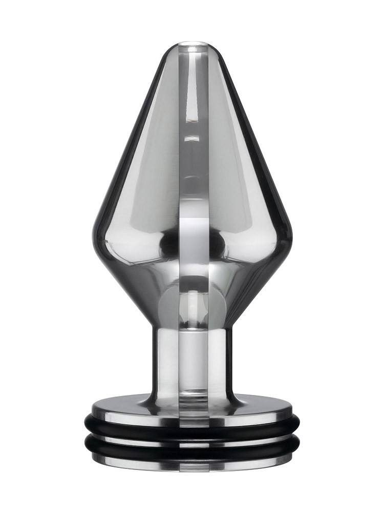 ElectraStim Midi: Elektro-Analplug, silber/schwarz