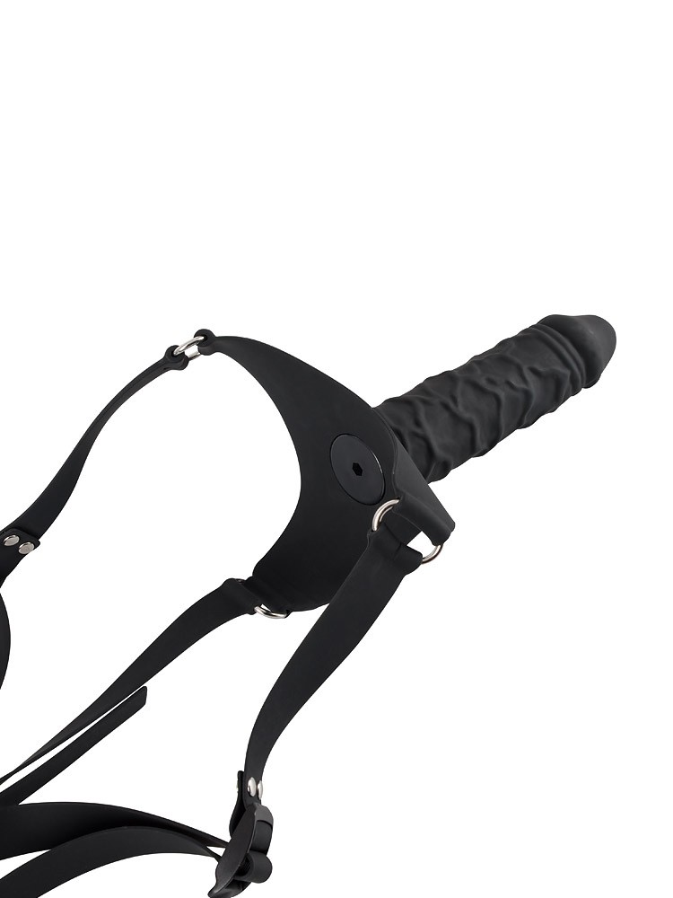 Silicone Strap-On, schwarz