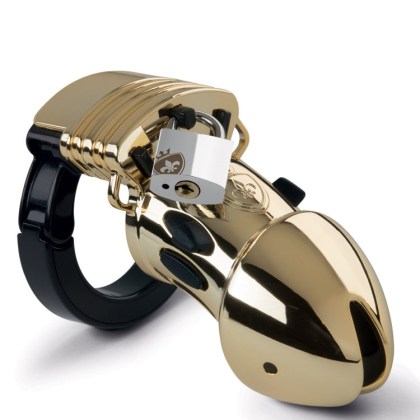 Mystim Pubic Enemy No 1 Gold Edition: Elektro-Keuschheitskäfig Mystim Pubic Enemy No 1 Gold Edition: Elektro-Keuschheitskäfig