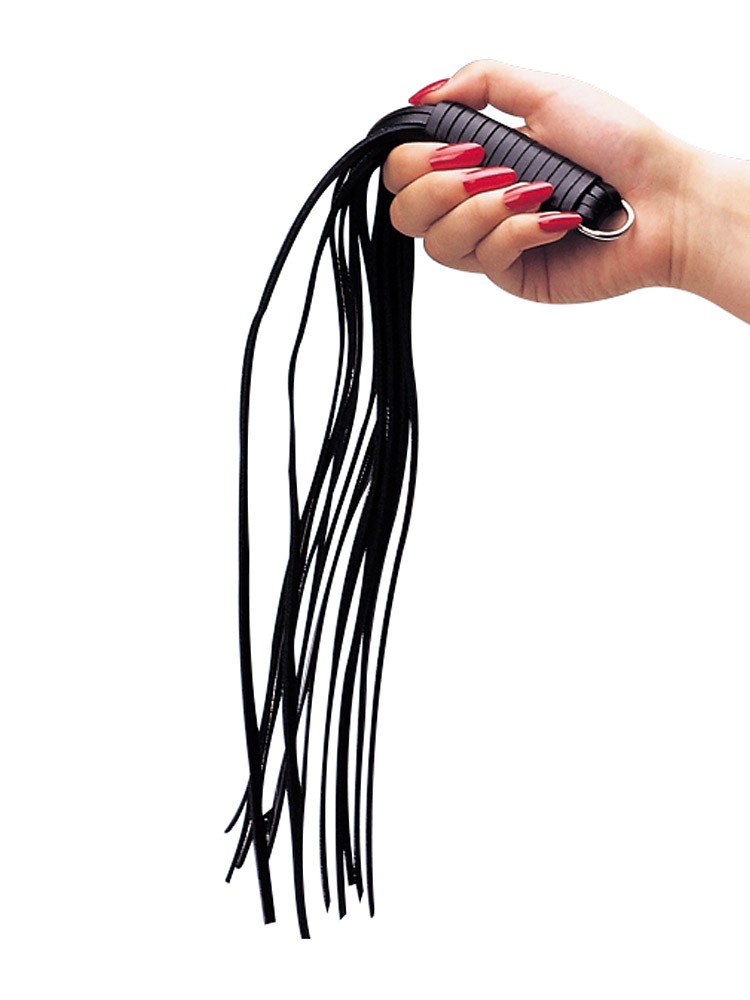 Mini-Lederpeitsche, schwarz