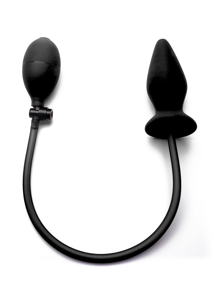 Ouch! Inflatable Silicone Plug: Pump-Plug, schwarz