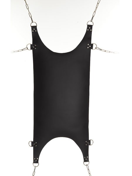 Leder Hängematte schwarz, 44x110cm