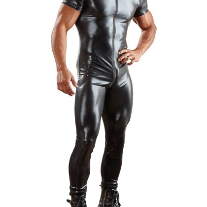 Wetlook-Overall, schwarz (L) Wetlook-Overall, schwarz (L)