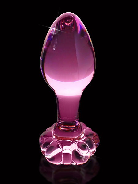 Icicles No. 48: Glas-Analplug, pink