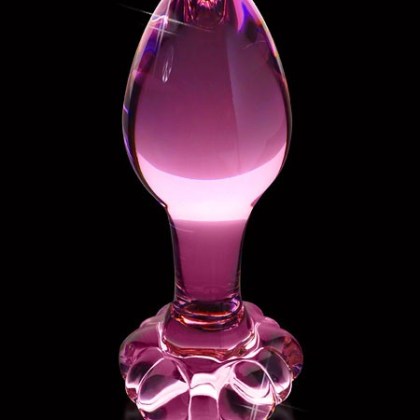 Icicles No. 48: Glas-Analplug, pink Icicles No. 48: Glas-Analplug, pink