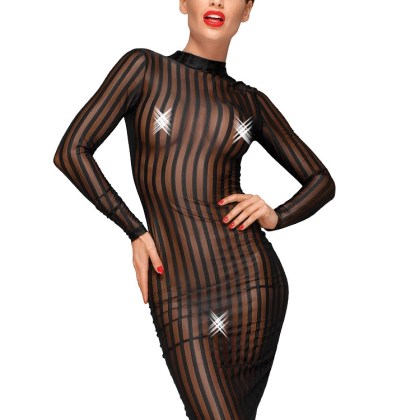 Noir Handmade: Langarm-Kleid F182, schwarz (M) Noir Handmade: Langarm-Kleid F182, schwarz (M)