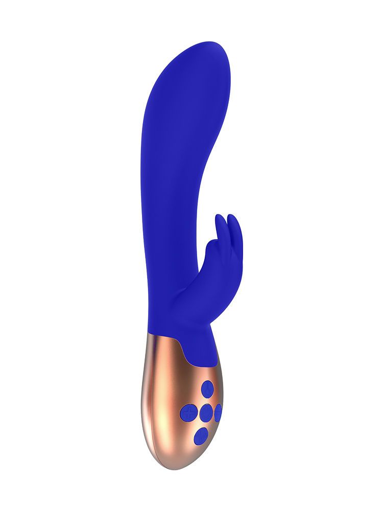 Elegance Opulent: Bunny-Vibrator mit Wärmefunktion, blau