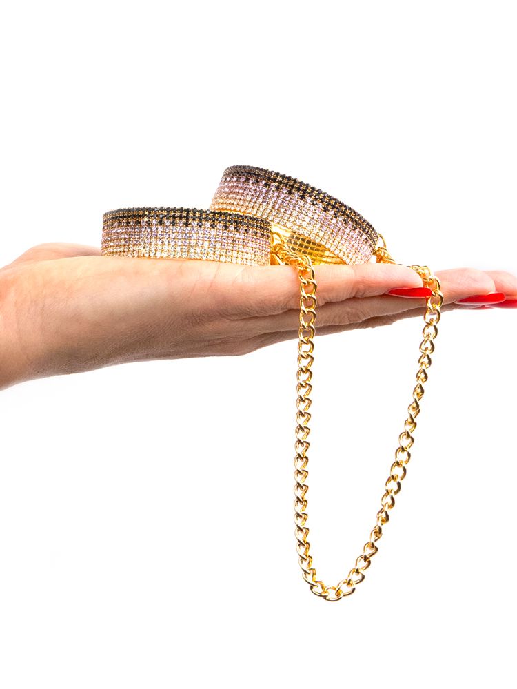 Rianne S Diamond Cuffs Liz: Handfesseln, gold